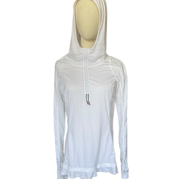 Lululemon Athletics Lululemon Run: In The Sun Pullover White Long Sleeve Sz 8 - Picture 8 of 15
